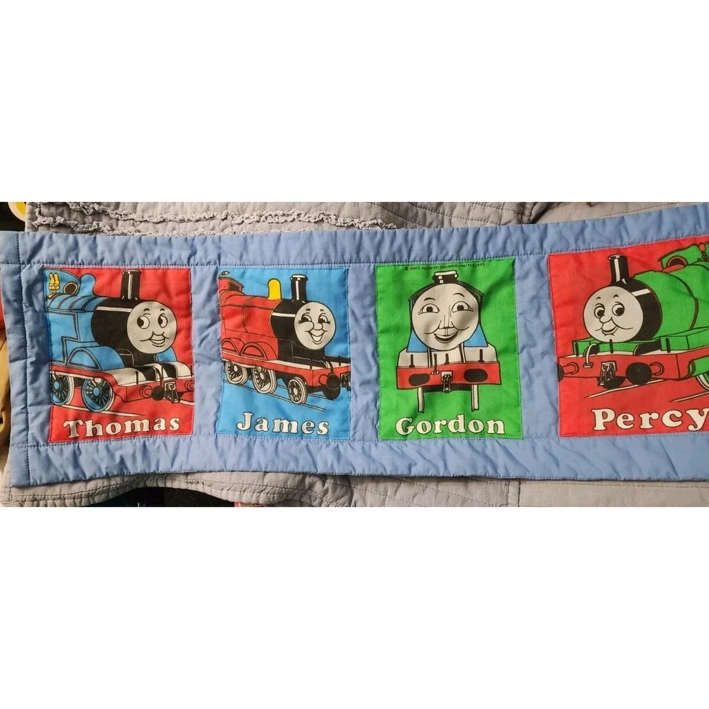 Vtg Lot Of 2 Thomas The Train Tank Engine & Friends Quilted Valances Curtain 42